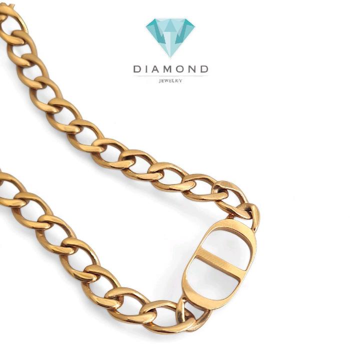 Chain CD Gold Necklace 18K-Diamond Jewelry-8KBD3531RB