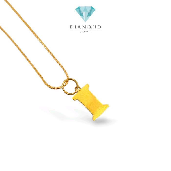 Gold Pendants Letter I 23K / Liontin Emas Huruf   I 23K / Diamond Jewelry / 295LMSWP1