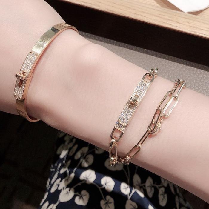 Kelly chain diamond choker/bracelet 18k Rose gold- Diamond Jewelr