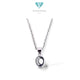 Letter O Zirconia Pendats 17K / Liontin Huruf O zirconia 17K / Diamond Jewelry / 282LMS085LS