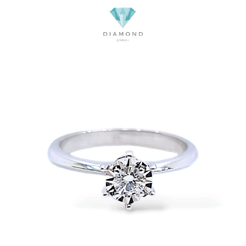 Solitaire Diamond Ring 18K / Cincin Diamond Solitaire 18K / Diamond Jewelry / 385CB612LS