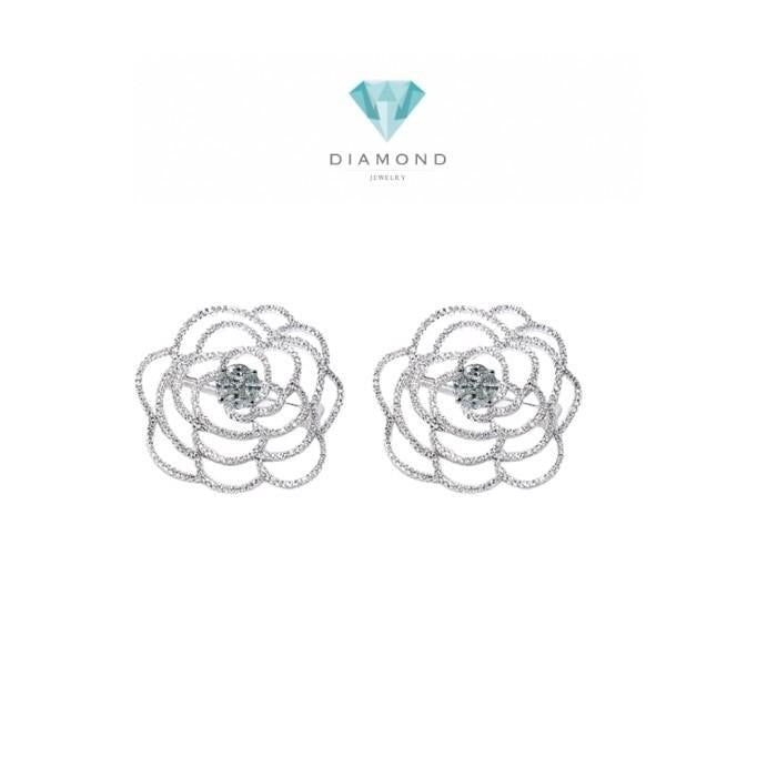 Camelia Diamond Earring 18k white gold Diamond Jewelry