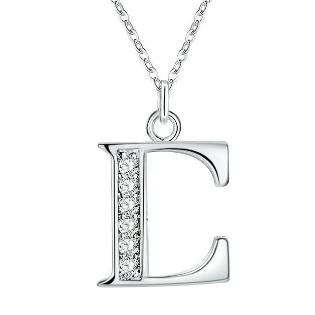 Initial Custom Letter Diamond Necklace 18K Gold-Diamond Jewelry-67LBGT300WPLS/1KB3850LSNEW-HT