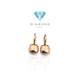 Square Lily Rosegold earring 18k-Diamond Jewelry