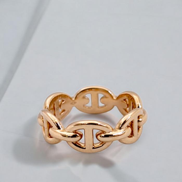 Chain D'ancre Ring Chain H Ring 18K Gold-Diamond Jewelry Emas-80CBD40800AB-HT