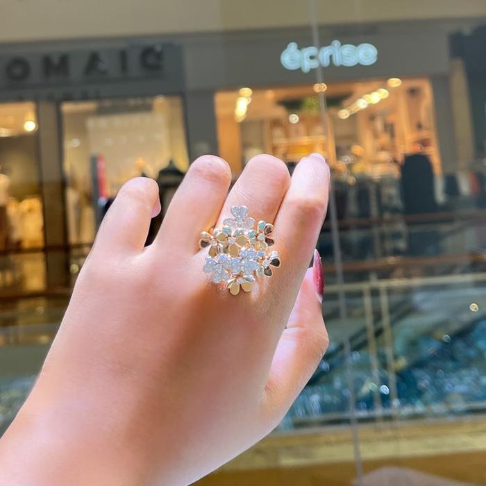 Frivole Ring Berlian Duo Color-Diamond Jewelry-386CBDDM8233LS-HT