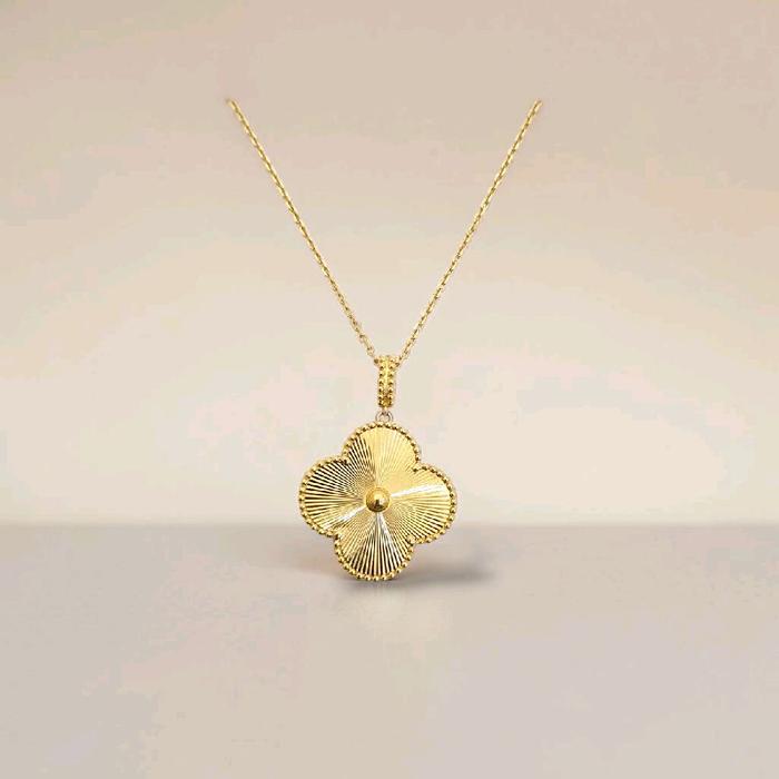 Clover Magic Alhambra Yellow Gold Necklace 18K / Diamond Jewelry / 158KBD185000AB
