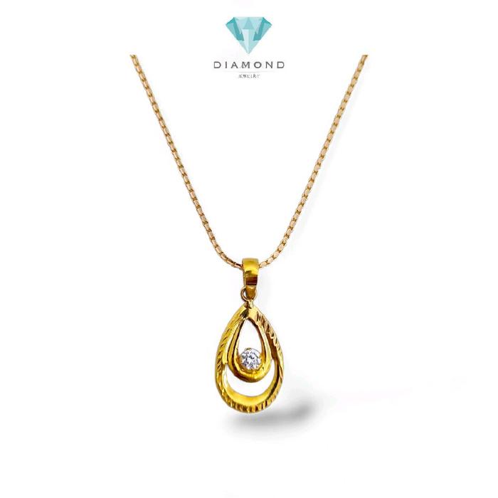 Gold Teardrop Pendats 23K / Liontin Emas Teardrop 23K / Diamond Jewelry / 248LMSWP1