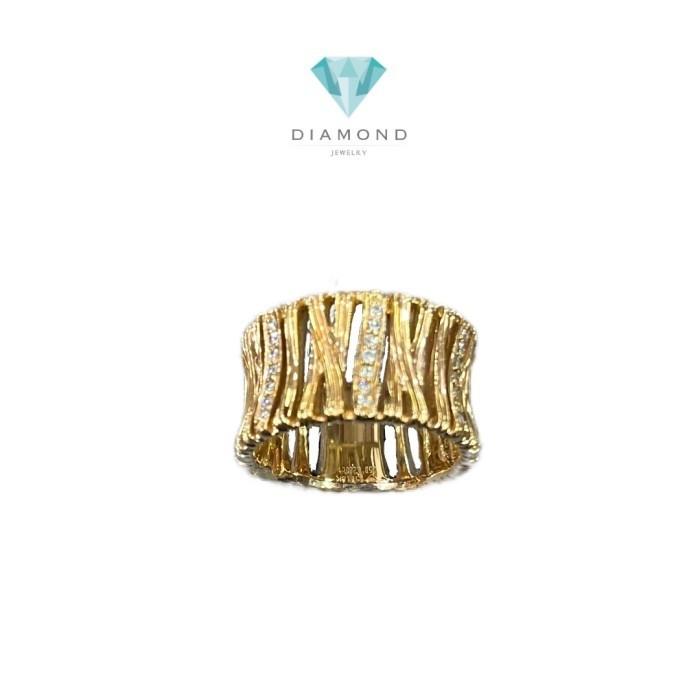 Diamond 18K Rose Gold Vintage Ring Diamond Jewelry-HT