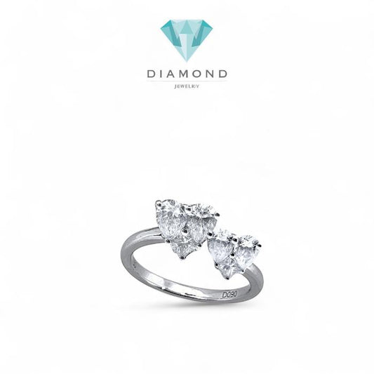 Duo Heart diamond Ring / Cincin berlian Duo Heart /Diamond Jewelry