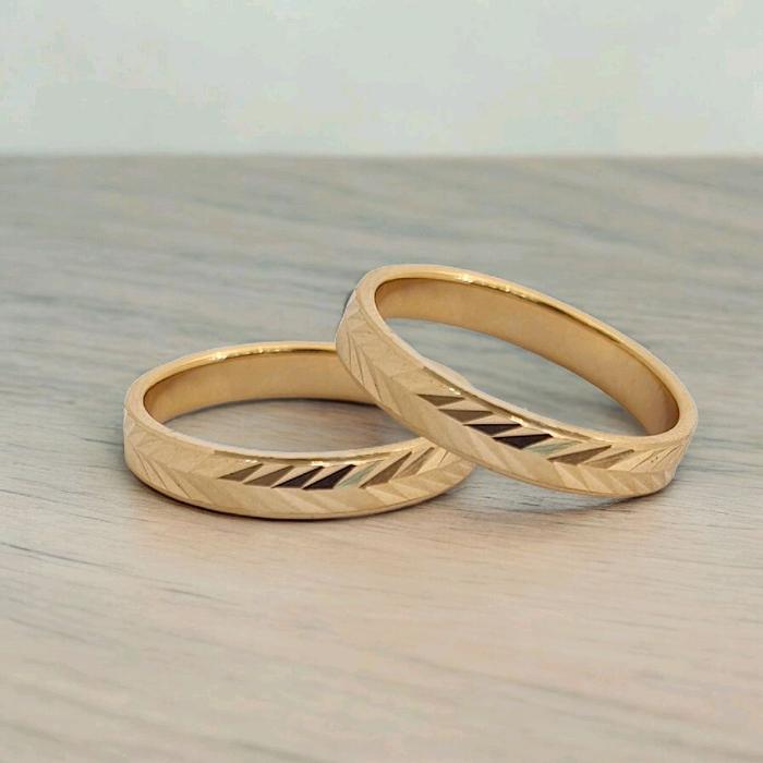 Cincin Kawin Emas 700K Rose Gold-Diamond Jewelry-421CMS234LS-422CMS245LS-HT