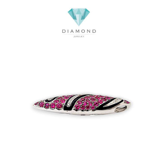 Twis Pink Sapphire Diamond Pendant / Diamond Jewelry