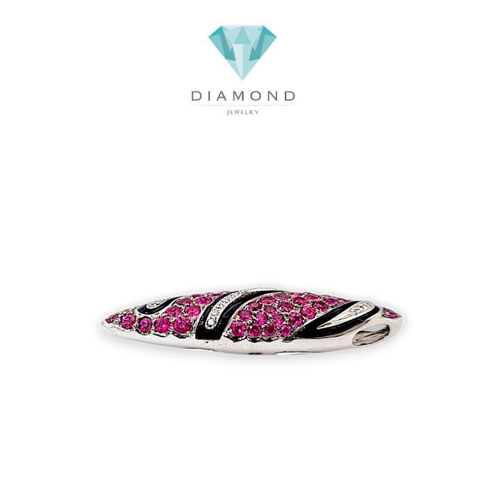 Twis Pink Sapphire Diamond Pendant / Diamond Jewelry