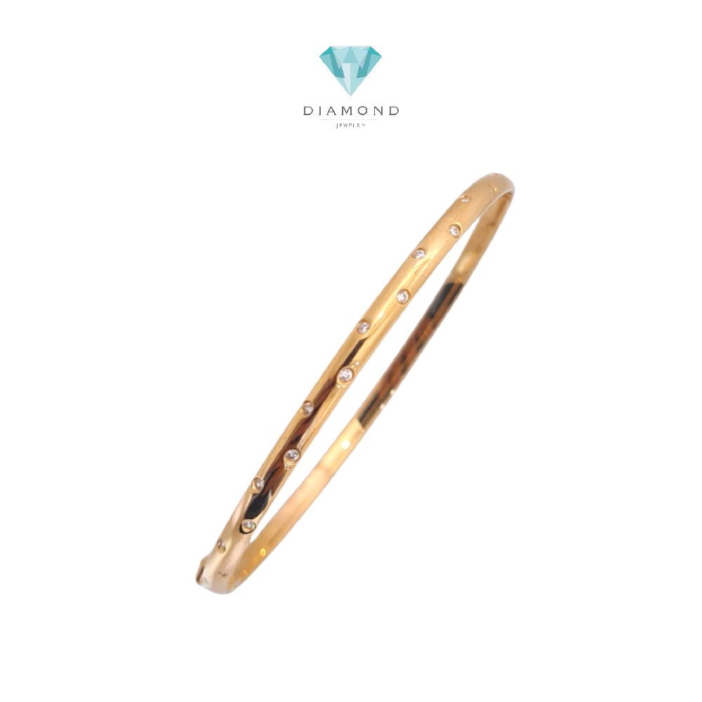 Gold Zircon Bangle 16K / Gelang Emas Batu Sirkon 16K / Diamond Jewelry / 465GMS422LS