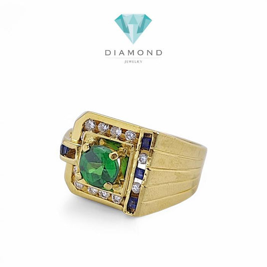 Emerald Diamond Ring 18K / Diamond Jewelry