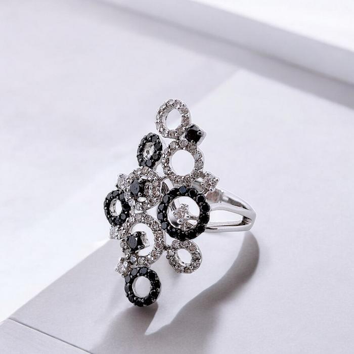 Black Diamond Ring 18K / Diamond Jewelry