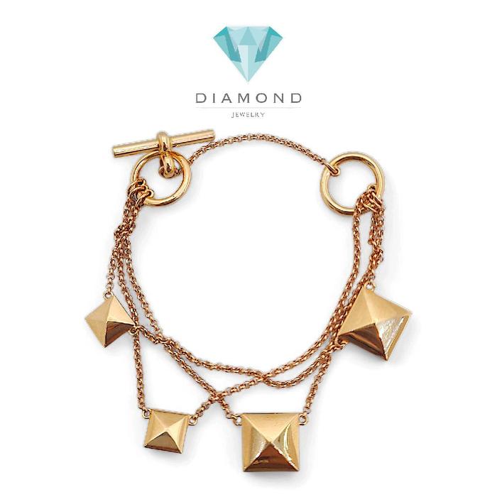 Clou H  GOLD Bracelet 18K / Diamond Jewelry 402GBD1566RY- GELANG EMAS CLOU H BRACELET/GELANG MAS H CLOU