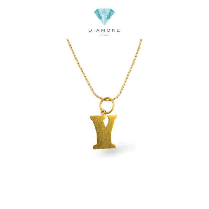 Gold Pendants Letter Y 23K / Liontin Emas Huruf Y 23K / Diamond Jewelry / 291LMSWP1