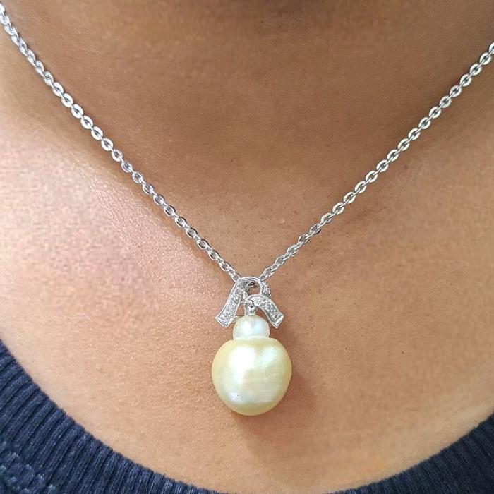 Liontin Yellow Pearl Diamond 18K / Diamond Jewelry 7LMGT300WP-HT