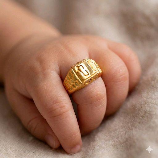 F Gold Ring Baby 23K / Cincin Emas F 23K / 112CMSWP1