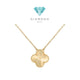 Clover Necklace Gold Vintage 18K Diamond Jewelry-388KBD3000LS-(1100HT)