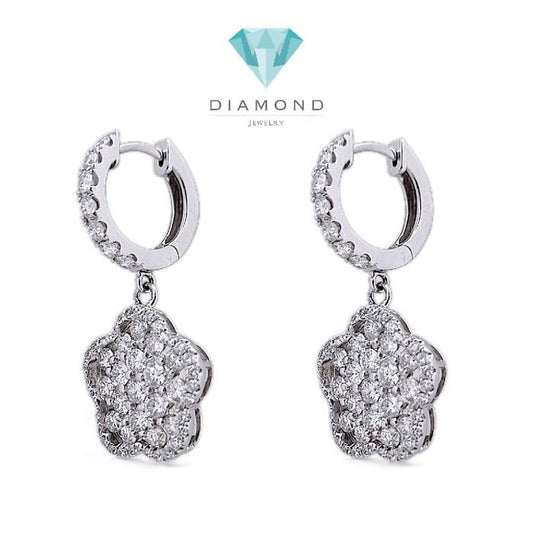 Flower Diamond Earring 18K -Anting berlian bunga / Diamond Jewelry