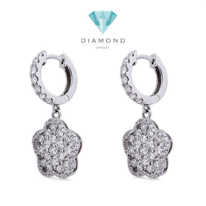 Flower Diamond Earring 18K -Anting berlian bunga / Diamond Jewelry