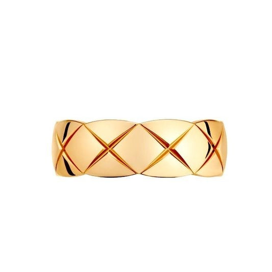 Coco rush quilt 18 K Rose Gold ring Diamond Jewelry-HT