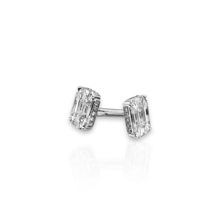 Diamond piecut emerald earring-anting berlian kotak 18k-Diamond Jewelry