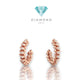 Clash gold 18k crt Earring 18K rose gold/diamond-Diamond Jewelry