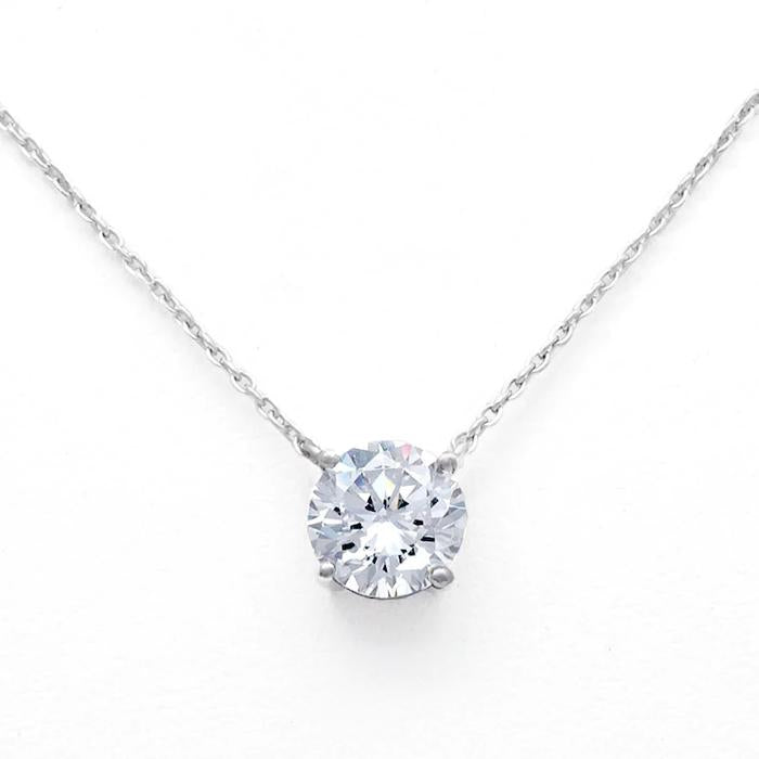 Pendant necklace kristal solitaire 18 K gold Diamond Jewelry