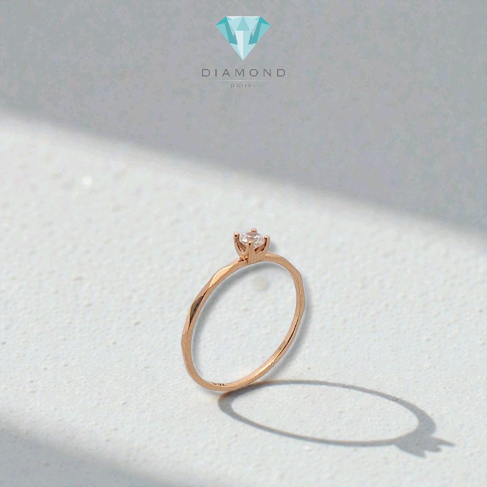 Ulir Solitaire Gold Ring 17K / Cincin Emas Solitaire Motif Ulir 17K / Diamond Jewelry / 436CMSO85LS