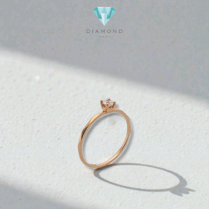 Ulir Solitaire Gold Ring 17K / Cincin Emas Solitaire Motif Ulir 17K / Diamond Jewelry / 436CMSO85LS