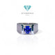 Cincin  Sapphire blue safir Diamond Ring Berlian 18k-Diamond Jewelry