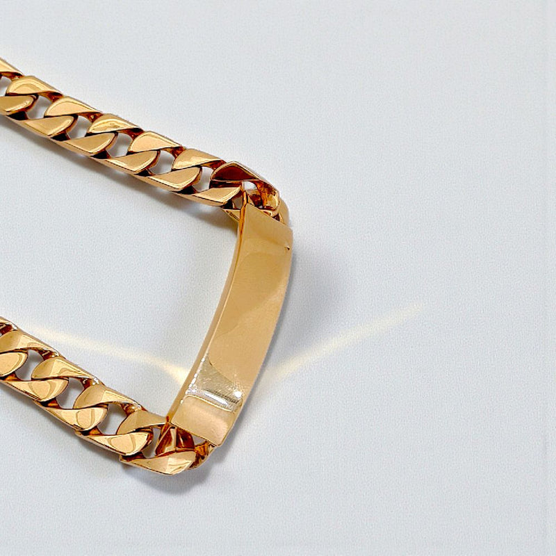 Cuban Bracelet 18K / Gelang Sisik Naga 18K / Diamond Jewelry 425GBD4669RY - HT
