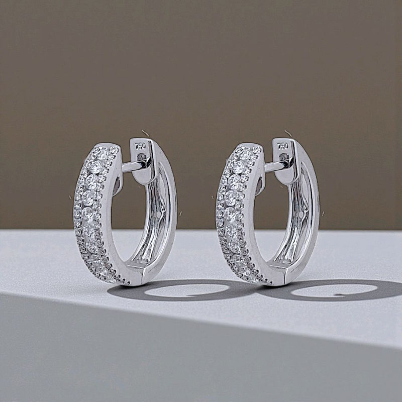 Hoop Diamond Earring 18K / Anting Berlian Hoop 18K / Diamond Jewelry 402AB4800LS-HT