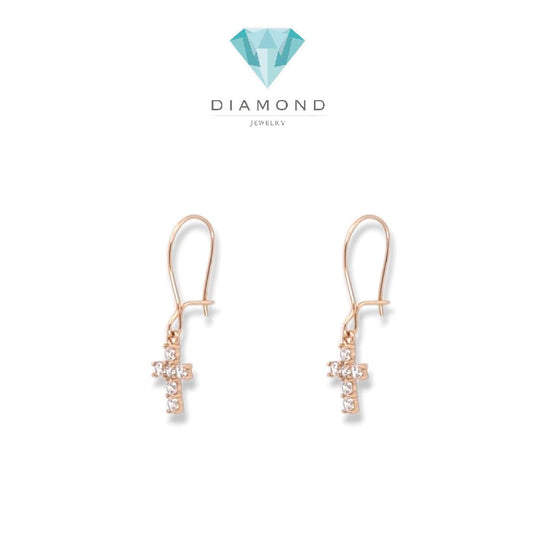 Anting  Emas Salib 17K / Diamond Jewelry / 430AMS113LS