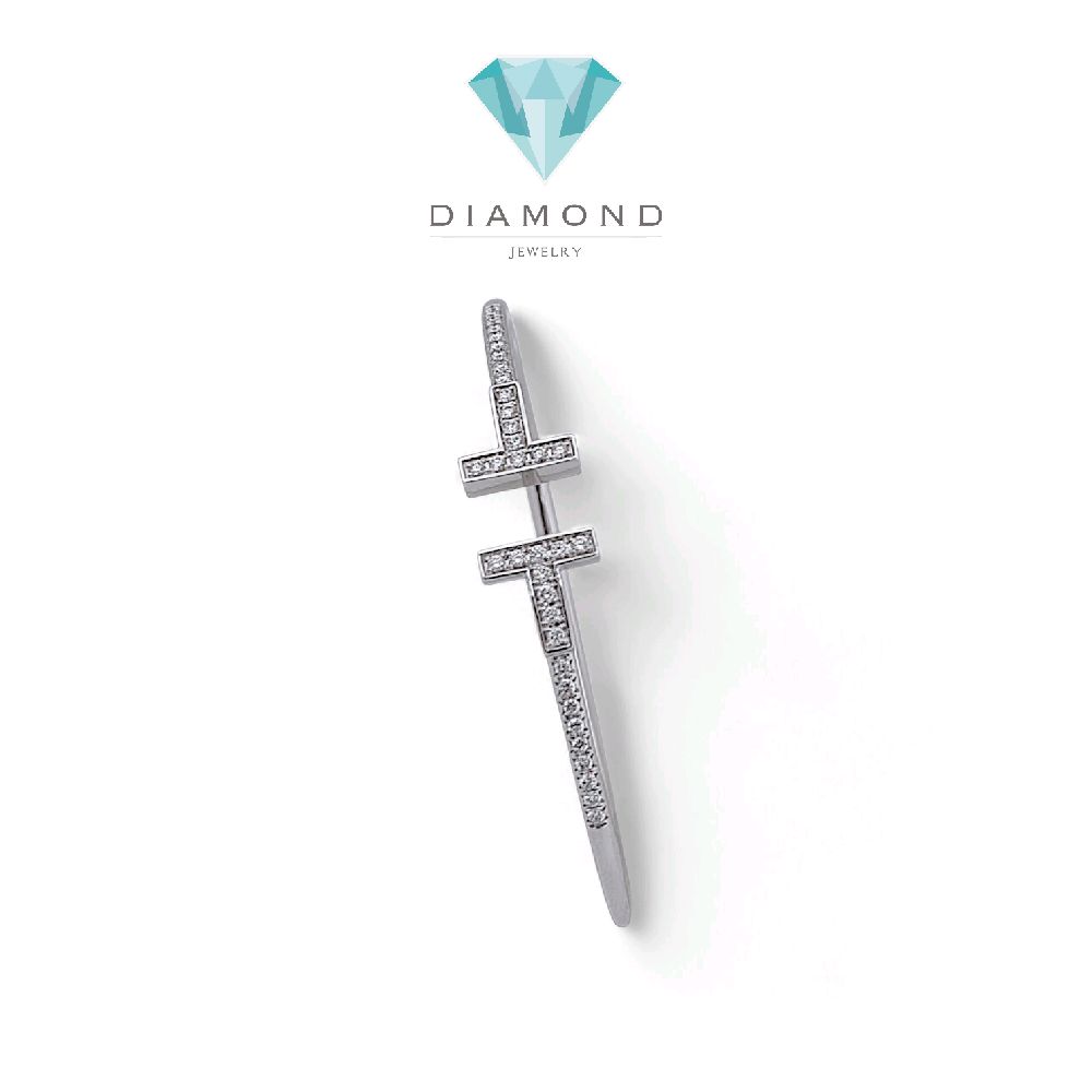 Double T Diamond Bangle 18K / Gelang Berluan Double T 18K / Diamond Jewelry 140GBD129000AB-HT
