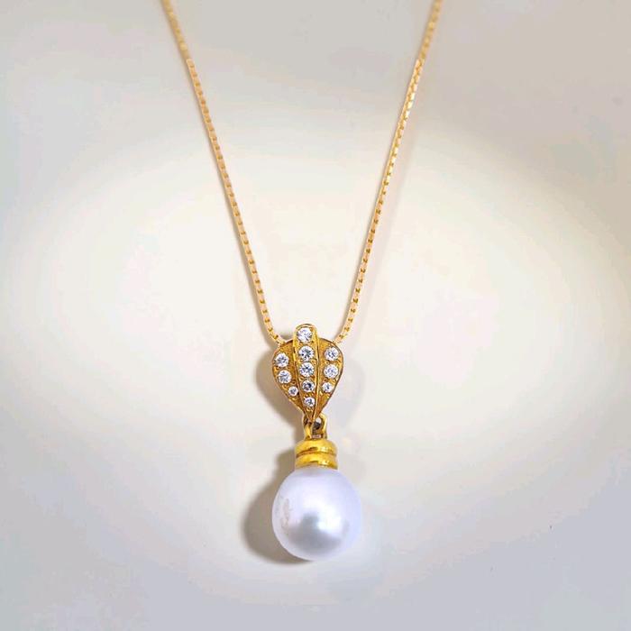 Pearl Pendant 23K / Liontin Liontin mutiara 23K / Diamond Jewelry / 195LMSWP6
