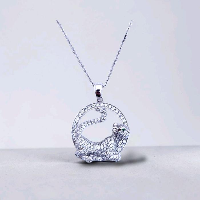 Panther White Gold Pendants 18K / Liontin Emas Putih Panther 18K / Diamond Jewelry / 169LMSWP5