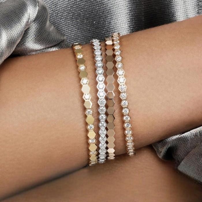 Bee Love Diamond Bracelet 18K-Diamond Jewelry-120GBSM4390RY-21000SMRY-HT