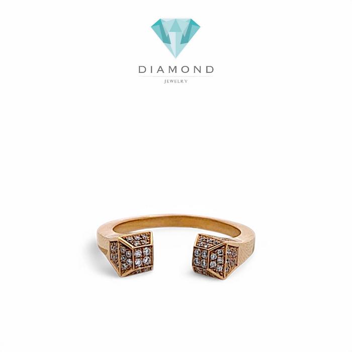 Chiodo GC trapesium diamond ring 18k gold-Diamond Jewelry