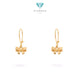 Kids Gold Ribbon Earring 16K / Anting Emas Anak Pita 16K / Diamond Jewelry / 434AMS141LS