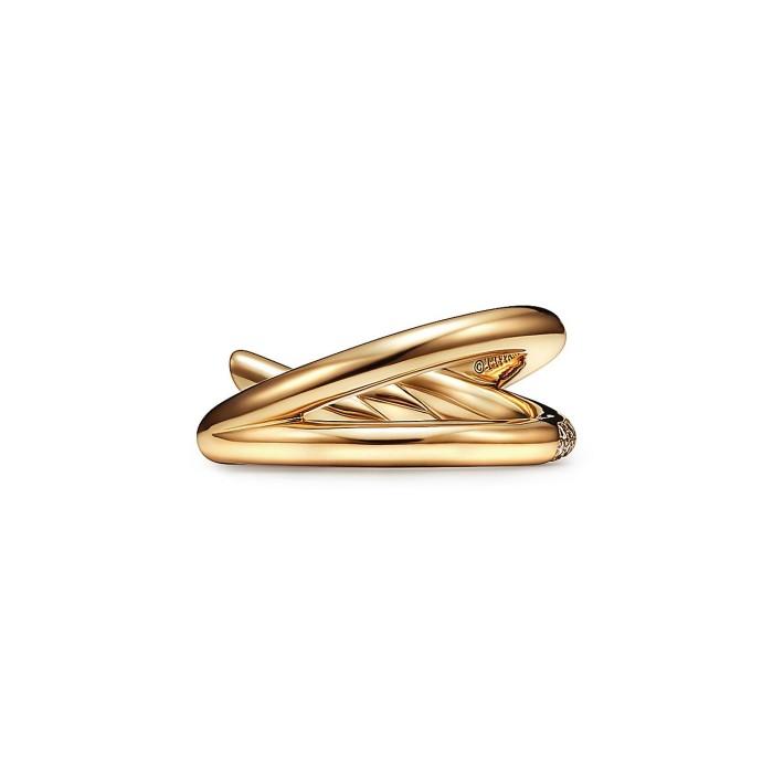 T1 knot ring double diamond 18 K GoldDiamond Jewelry