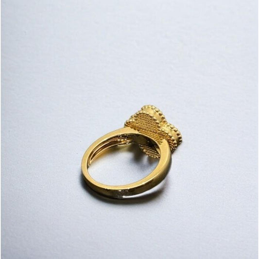 Cincin clover gold ring 18k-Diamond Jewelry