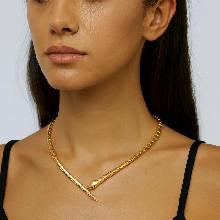 Ulo Serpenti Necklace 18K / Kalung Ulo Serpenti 18K / Diamond Jewelry 408KBD2635RY-HT