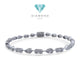 Multishape Baguette Diamond Bracelet 18K / Gelang Berlian Multishape Baguette 18K / Diamond Jewelry 404GB1860PRLS - HT