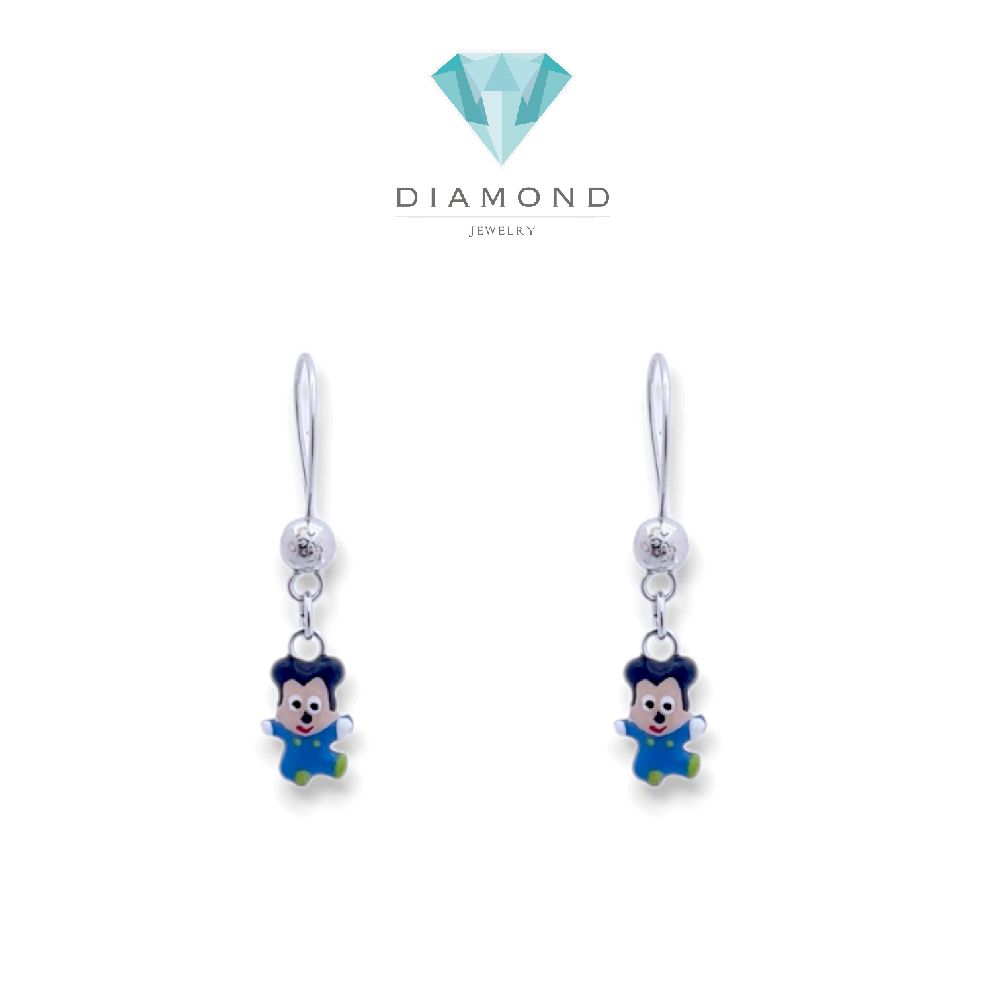 Mickey Earrings 18K / Anting Mickey 18K / Diamond Jewelry / 338AMSLS1