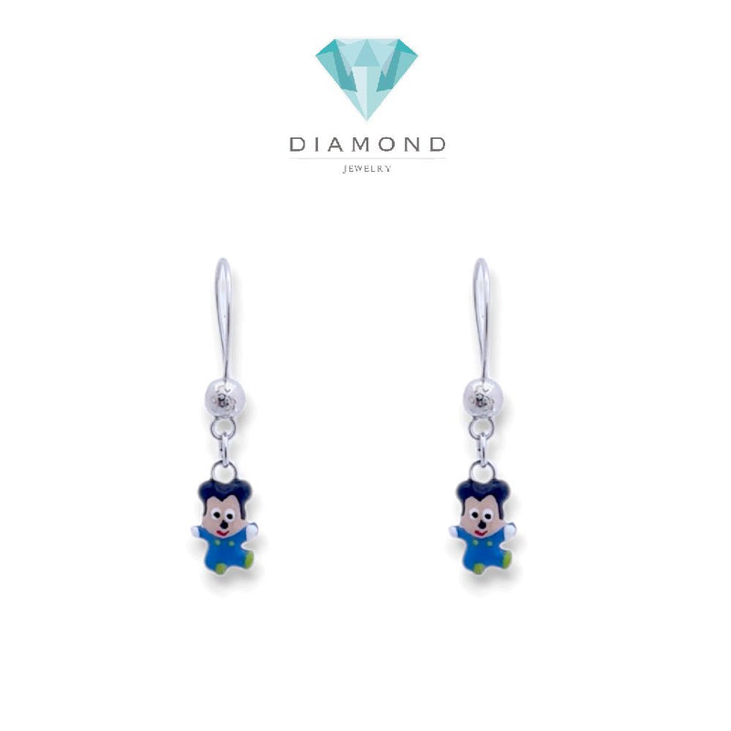 Mickey Earrings 18K / Anting Mickey 18K / Diamond Jewelry / 338AMSLS1