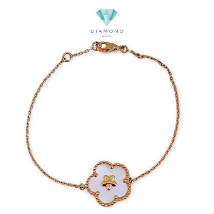 Flower MOP Bracelet 18K / Gelang Bunga Mutiara 18K / Diamond Jewelry 133GBD39800AB-HT